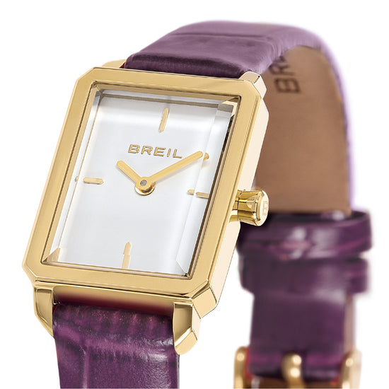 Orologio solo tempo donna Breil color oro e pelle viola MISURA UNICA