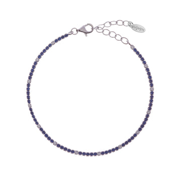 Bracciale donna Amen Tennis argento zirconi blu e bianchi