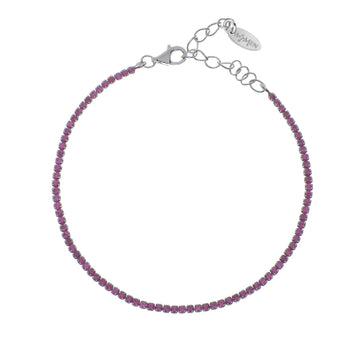 Bracciale donna Amen Tennis argento zirconi fucsia