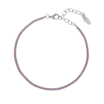 Bracciale donna Amen Tennis argento zirconi rosa