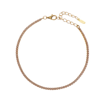 Bracciale donna Amen Tennis argento dorato zirconi champagne