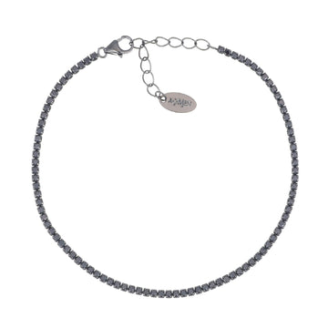 Bracciale donna Amen Tennis in argento brunito con zirconi neri BT1NN17-1