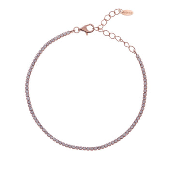 Bracciale donna Amen Tennis argento rosé zirconi bianchi