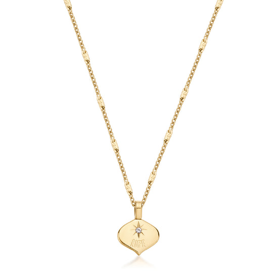 Collana con pendente Life Brosway Essential in acciaio oro MISURA UNICA