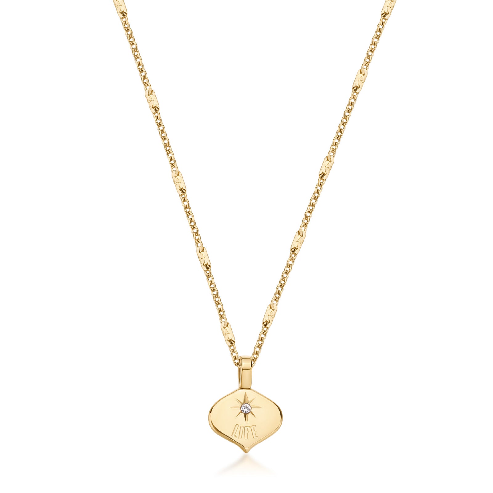 Collana con pendente Life Brosway Essential in acciaio oro MISURA UNICA