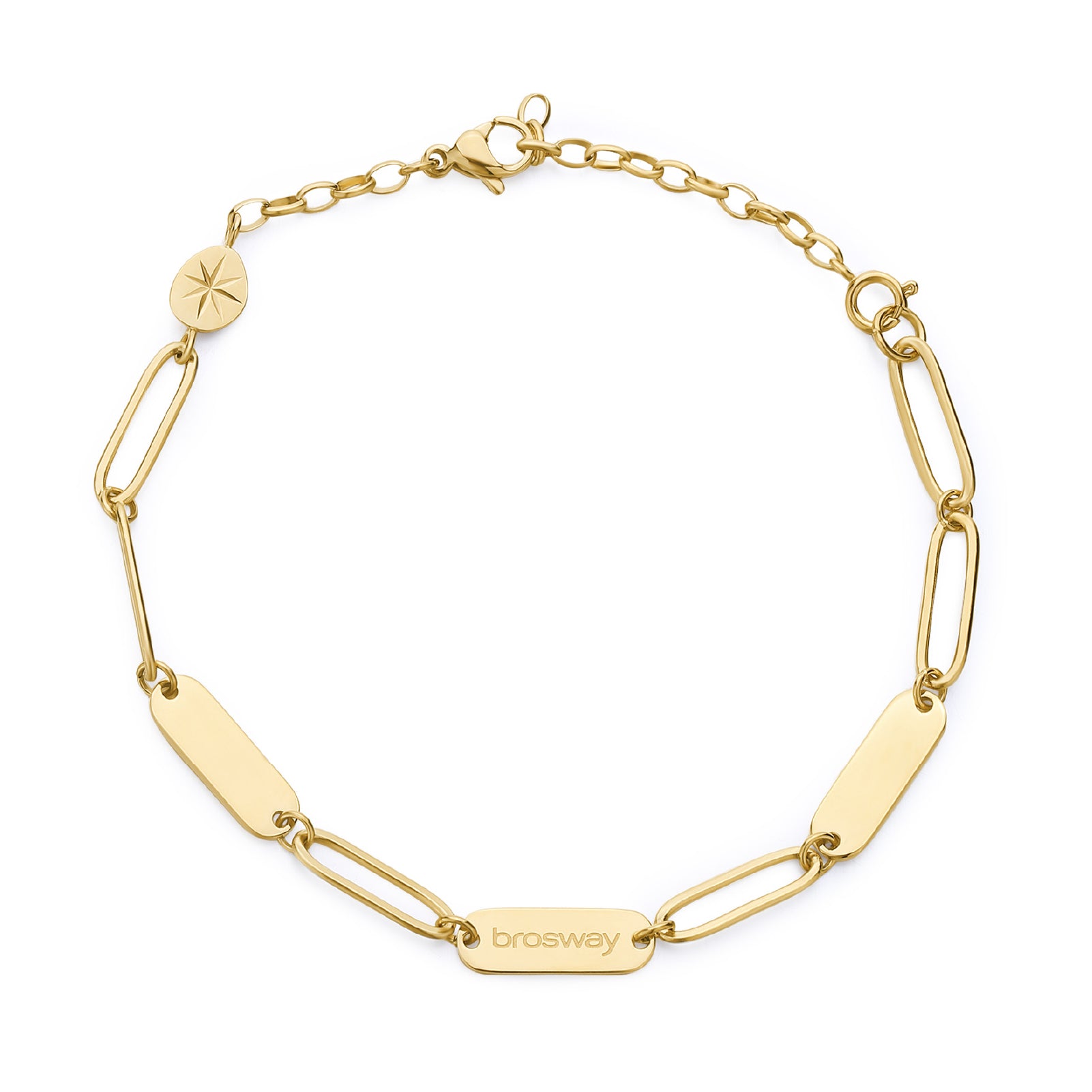 Bracciale catena Brosway Essential in acciaio con pvd oro 20 cm