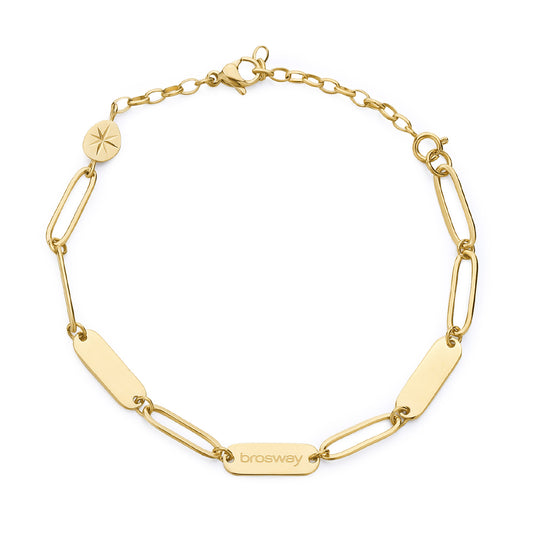 Bracciale catena Brosway Essential in acciaio con pvd oro 20 cm