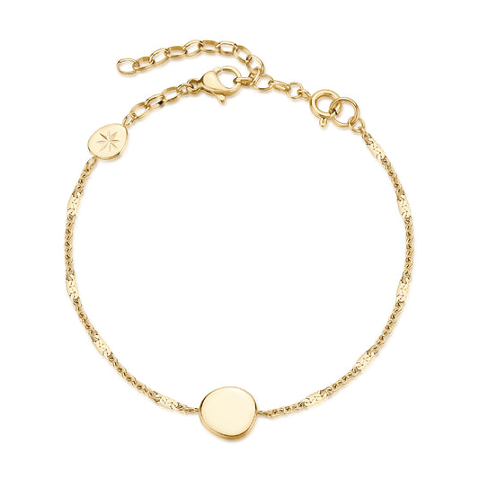 Bracciale Brosway Essential in acciaio oro con piastra centrale 20 cm