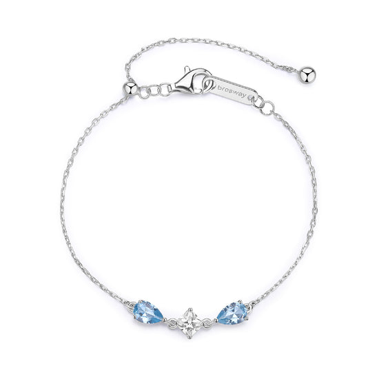 Bracciale Brosway Fancy in argento con zirconi bianchi e azzurri BW.FCL111