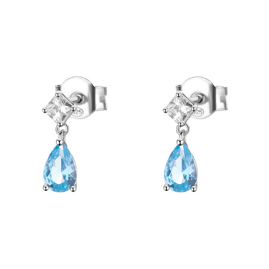 Orecchini pendenti Brosway Fancy in argento e zirconi azzurri BW.FCL112