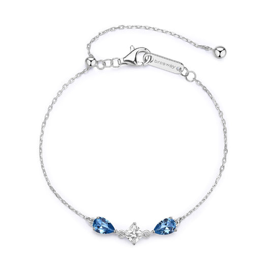 Bracciale Brosway Fancy in argento con zirconi bianchi e blu BW.FFB112