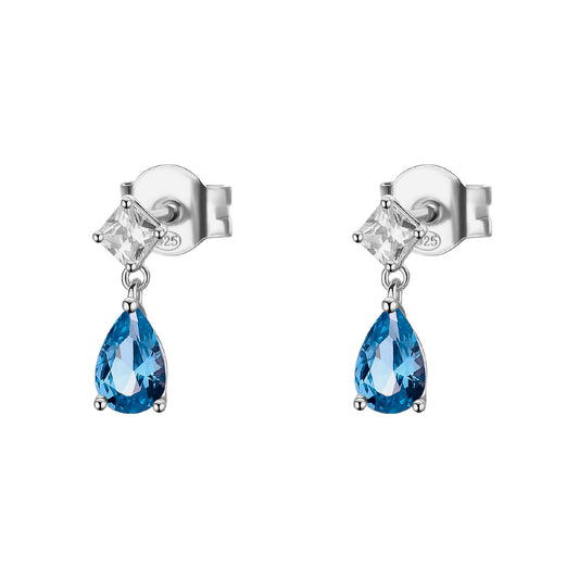 Orecchini pendenti Brosway Fancy in argento e zirconi blu BW.FFB113