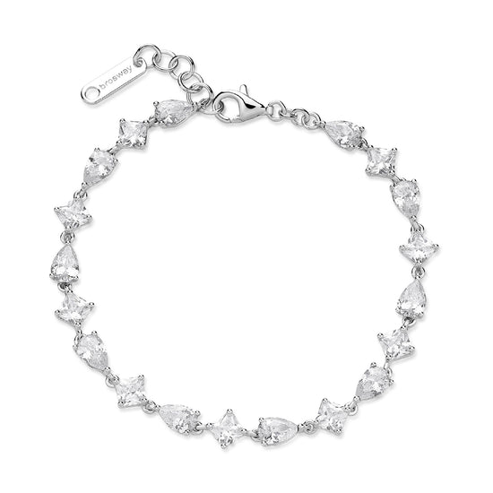 Bracciale Brosway Fancy in argento rodiato con zirconi bianchi BW.FIW115