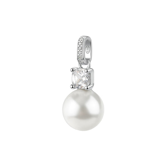 Charm pendente Brosway Fancy argento con perla e cristallo MISURA UNICA