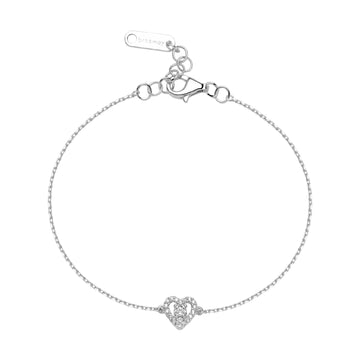 Bracciale Brosway Fancy argento con cuore zirconi bianchi 18 cm