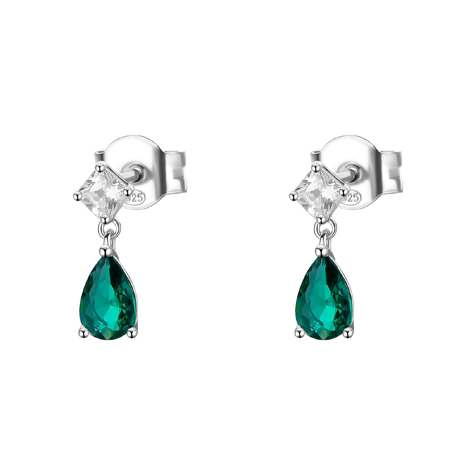 Orecchini pendenti Brosway Fancy in argento e zirconi verdi BW.FLG113