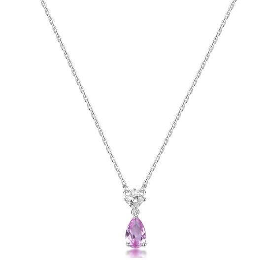 Collana con pendente Brosway Fancy in argento e zircone rosa BW.FVP111