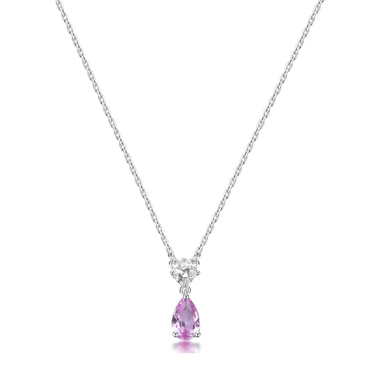 Collana con pendente Brosway Fancy in argento e zircone rosa BW.FVP111