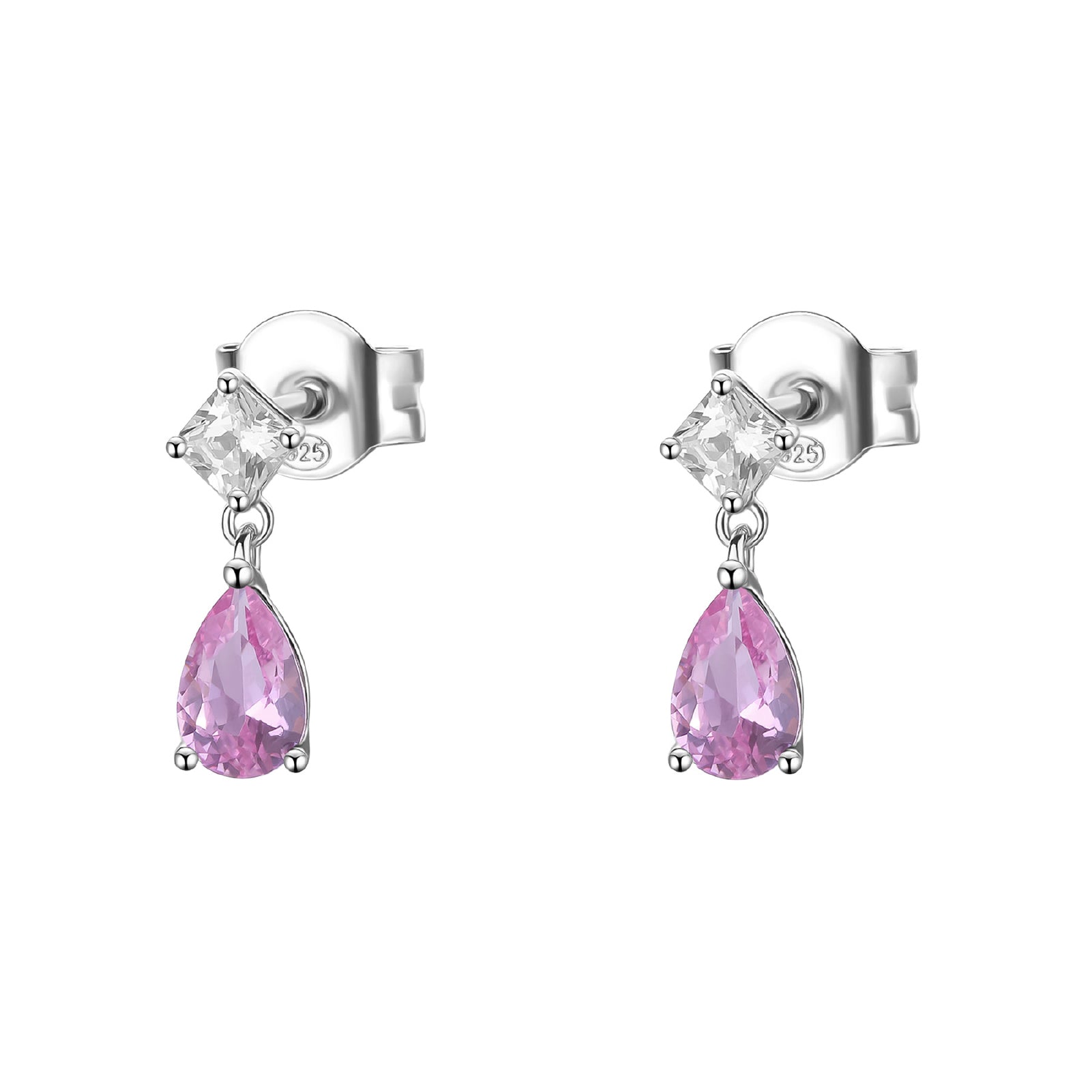 Orecchini pendenti Brosway Fancy in argento e zirconi rosa BW.FVP115