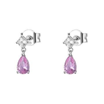 Orecchini pendenti Brosway Fancy in argento e zirconi rosa BW.FVP115