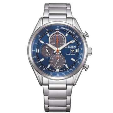 Orologio cronografo uomo Citizen Outdoor in acciaio con quadrante blu 40mm