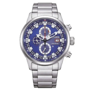 Orologio cronografo uomo Citizen Sporty in acciaio con quadrante blu 42mm