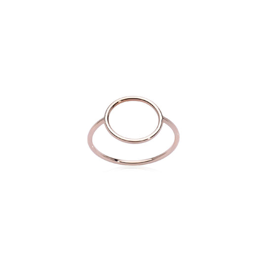 Anello Burato Linee ed Archi donna oro rosa con cerchio 12mm