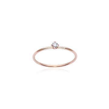 Anello solitario Burato Solitaire donna oro rosa e diamante 0,07ct