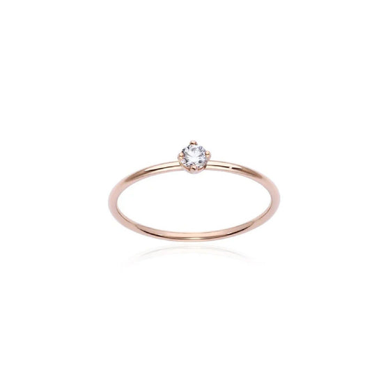 Anello solitario Burato Solitaire donna oro rosa e diamante 0,10ct CL441-1