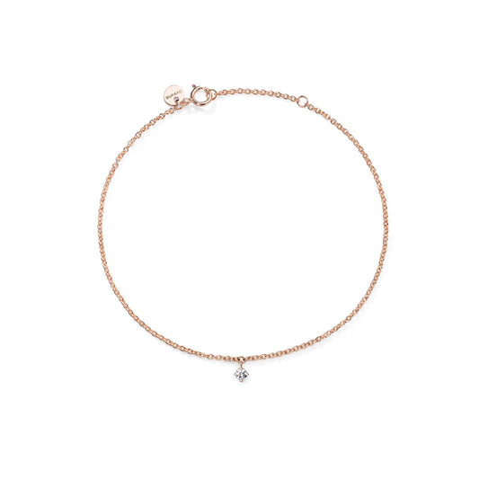 Bracciale Burato Solitaire donna oro rosé diamante 0,03ct