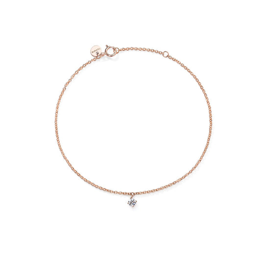 Bracciale Burato Solitaire donna oro rosé diamante 0,05ct CL458-1