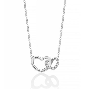 Collana donna Miluna Collier In Diamanti in oro bianco cuori e diamanti di 0,015ct CLD4220-1