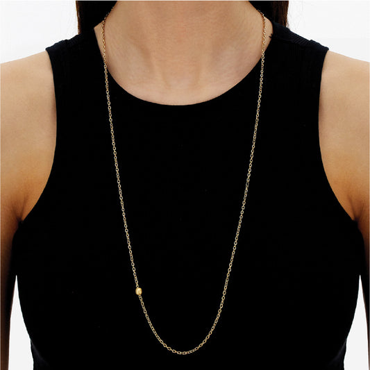 Collana lunga donna Nanis Boules in oro giallo con boules passante