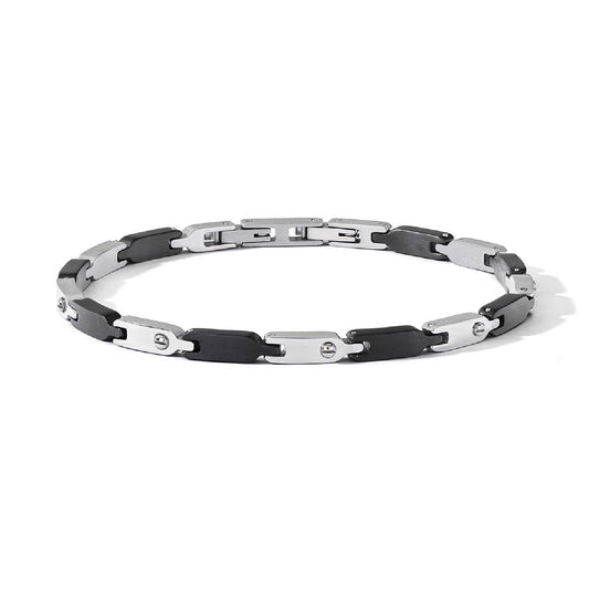 Bracciale catena Comete in acciaio con pvd nero da uomo 20 cm