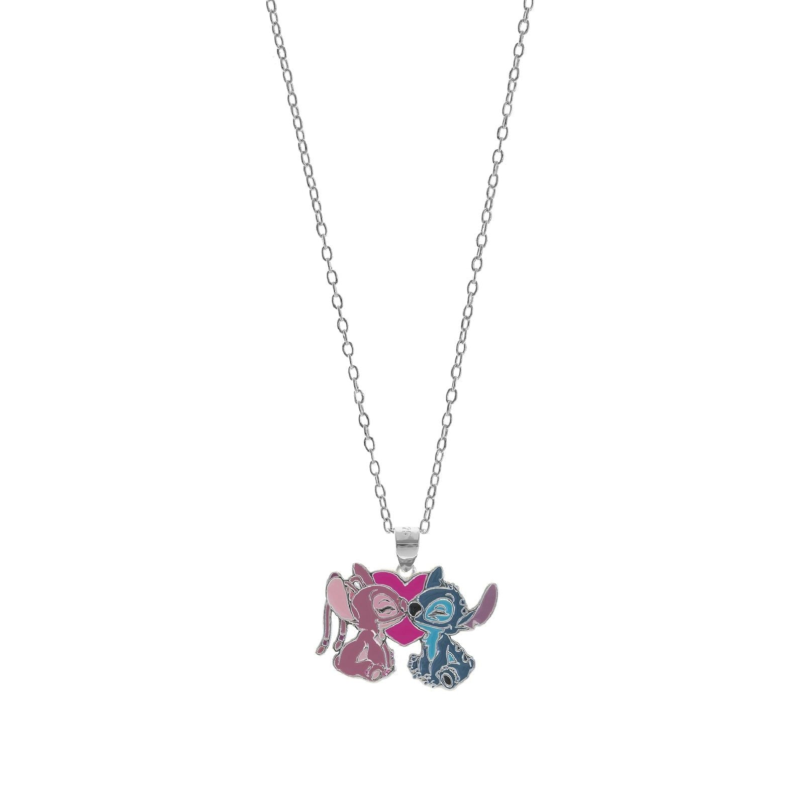 Collana girocollo Disney Stitch bambina argento con Stitch e Angel CS00040SL-P-CS-1