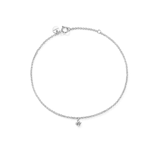 Bracciale Burato Solitaire donna oro bianco diamante 0,05ct