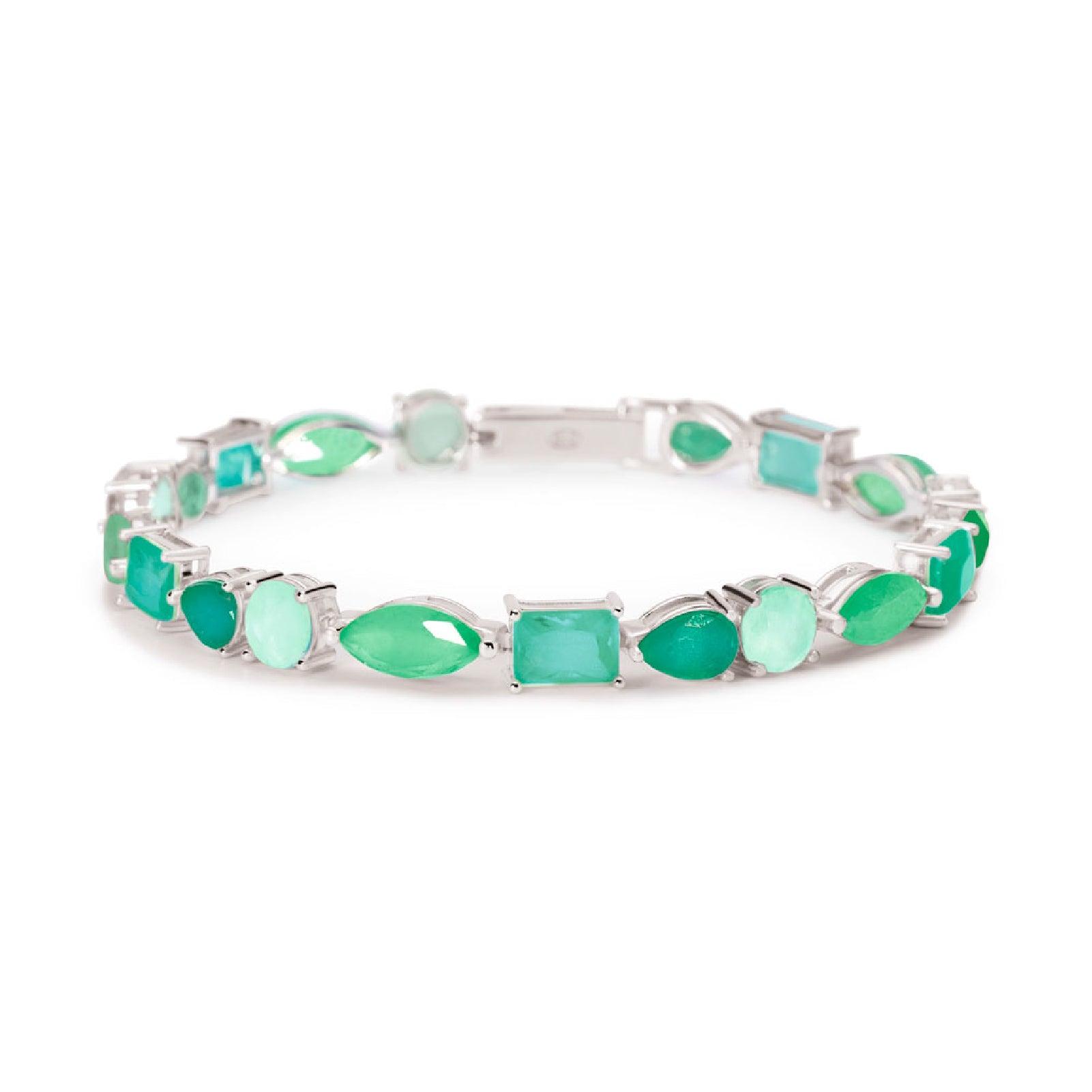 bracciale tennis mabina in argento pietre verdi di diversi tagli 533946 17