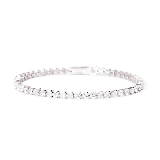 bracciale tennis mabina in argento zirconi bianchi taglio a cuore 533948 16