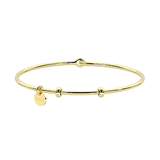 Bracciale rigido Kidult By You in acciaio 316L con pvd oro diametro 5,6 cm