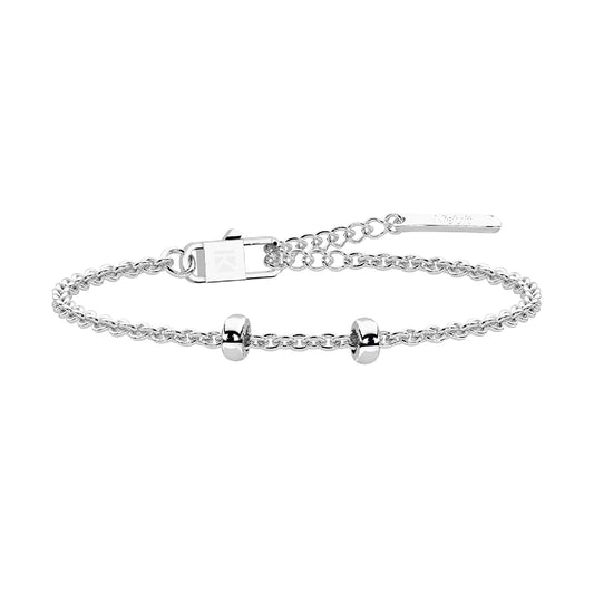 Bracciale Kidult By You in acciaio 316L color argento da donna Regolabile 15,5-19,5 cm