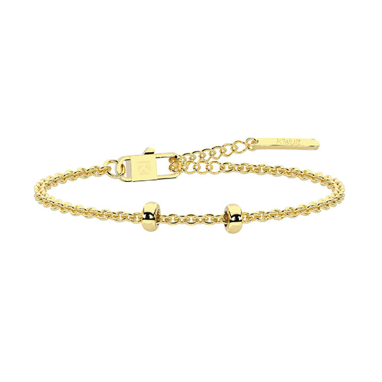 Bracciale catena Kidult By You in acciaio color oro da donna Regolabile 15,5-19,5 cm