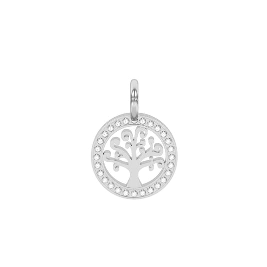 Charm albero della vita Kidult By You in acciaio 316L e cristalli MISURA UNICA