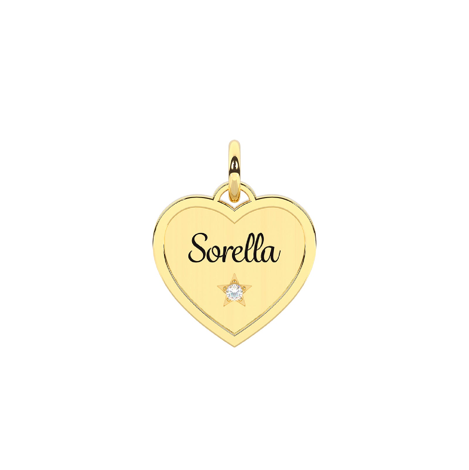 Charm sorella Kidult By You in acciaio con pvd oro e cristalli MISURA UNICA