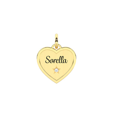 Charm sorella Kidult By You in acciaio con pvd oro e cristalli MISURA UNICA