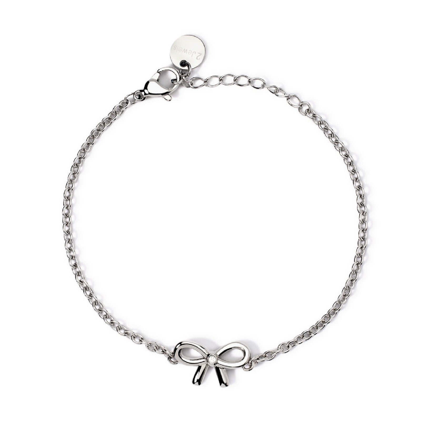 Bracciale catena 2Jewels in acciaio con cristallo da donna