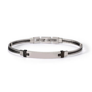 Bracciale 2Jewels in acciaio con pvd gunmetal da uomo Regolabile 19-20 cm