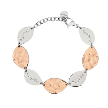 Bracciale donna 2Jewels acciaio rosé e cristalli bianchi Regolabile 16-19 cm