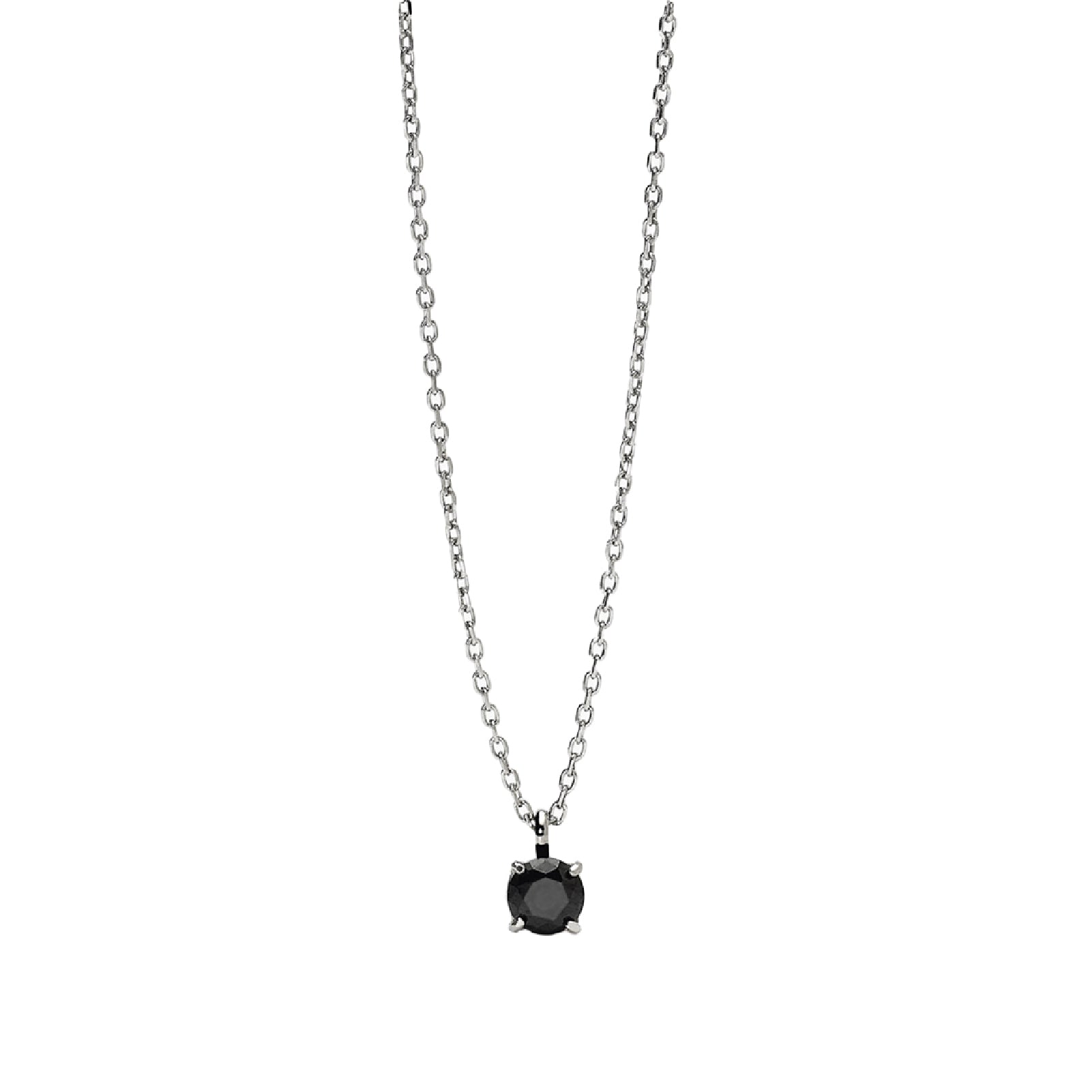 Collana punto luce 2Jewels in acciaio 316L con zircone nero D.SODKKK251901