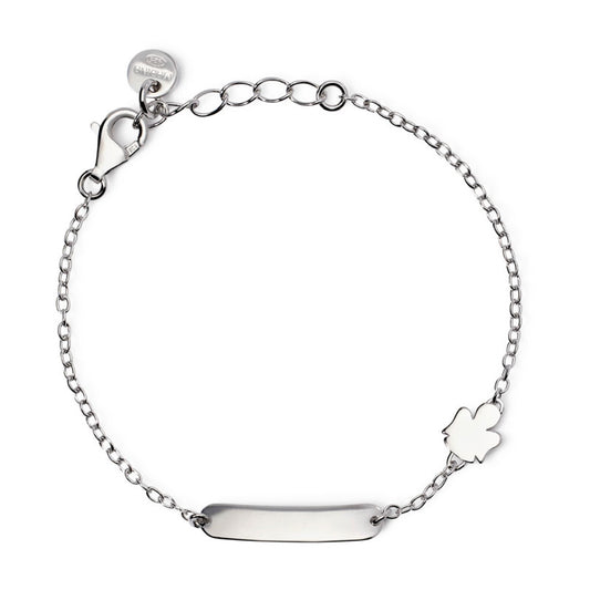 bracciale mabina junior in argento e angelo smaltato bianco 533912