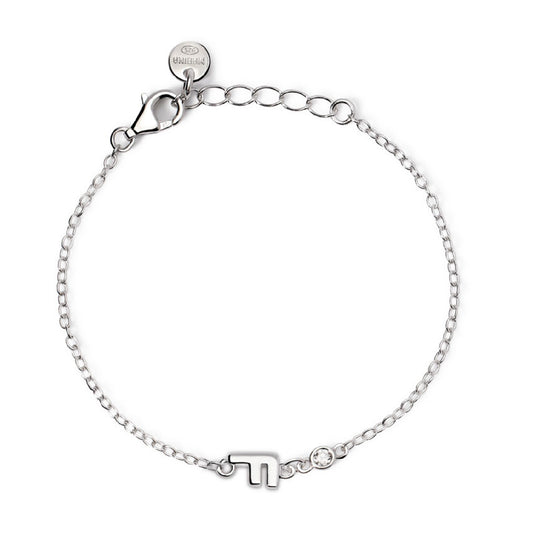 bracciale mabina junior in argento con iniziale f e diamante 533925f